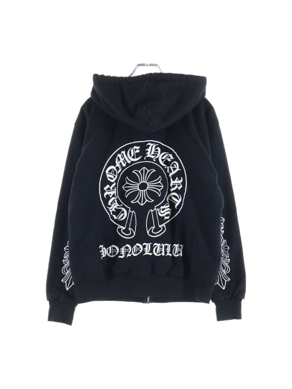 Chrome Hearts Honolulu Sweatshirt HD Zip Limited Arm Floral Cross Horseshoe
